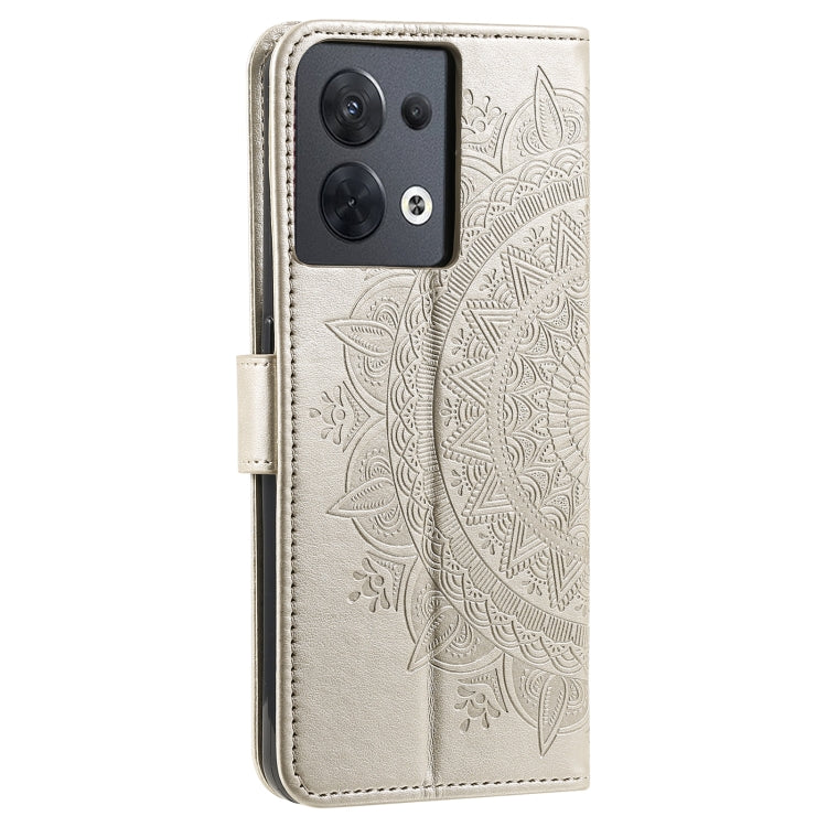 For Motorola Edge 50 Ultra Totem Flower Embossed Leather Phone Case with Lanyard