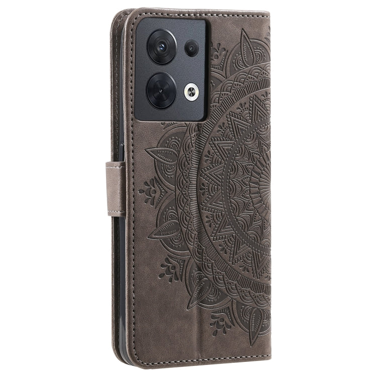 For Motorola Edge 50 Ultra Totem Flower Embossed Leather Phone Case with Lanyard