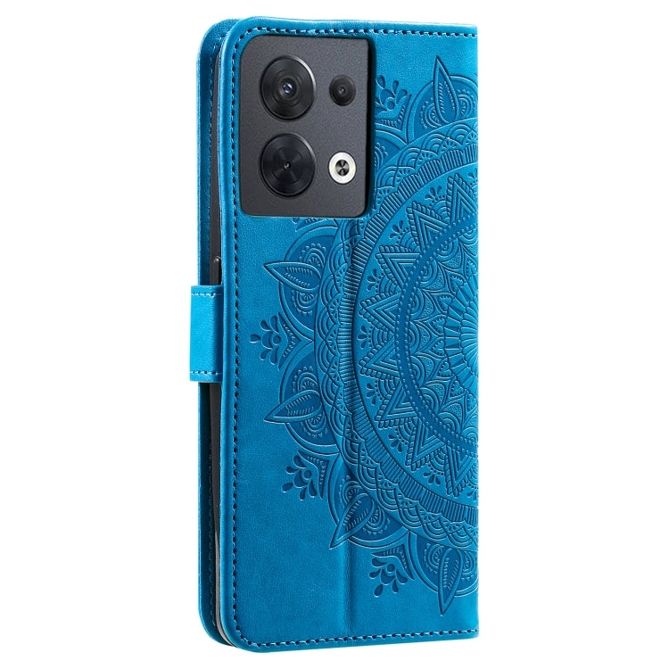 For Motorola Edge 50 Ultra Totem Flower Embossed Leather Phone Case with Lanyard