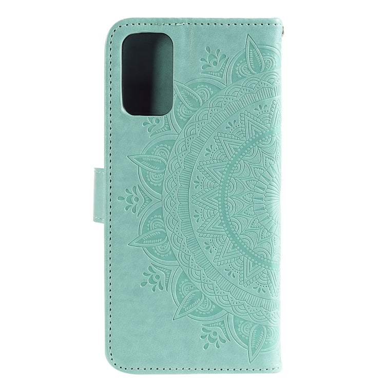 For Motorola Edge 50 Fusion Totem Flower Embossed Leather Phone Case with Lanyard