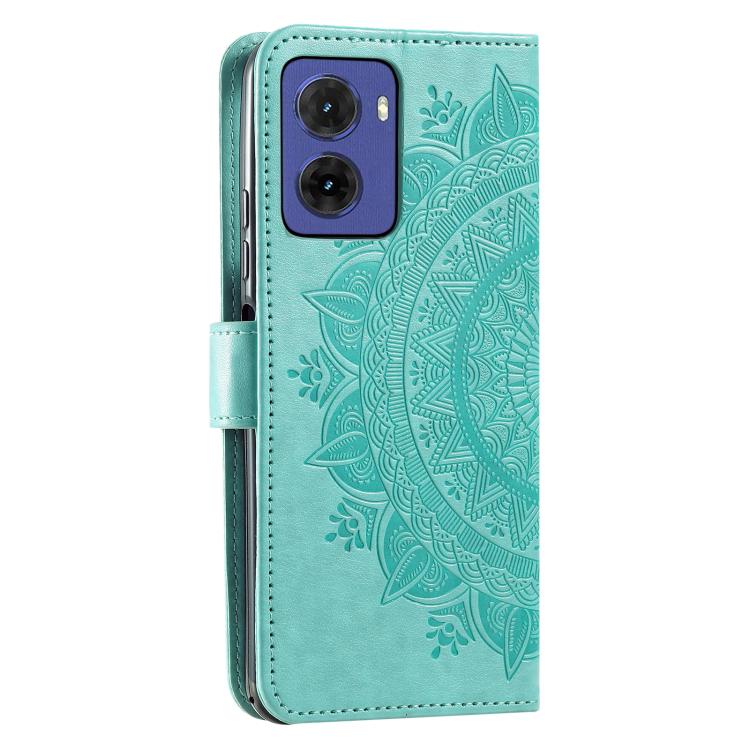 For Motorola Moto G05 Totem Flower Embossed Leather Phone Case with Lanyard