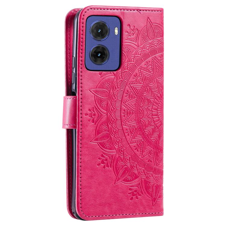 For Motorola Moto G05 Totem Flower Embossed Leather Phone Case with Lanyard