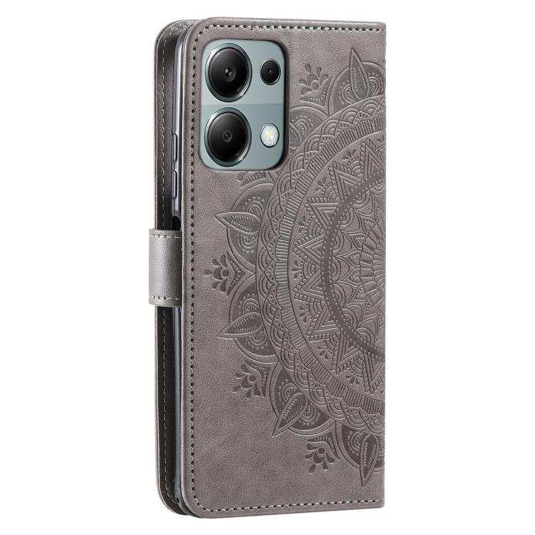 For Motorola Edge 60 Fusion Totem Flower Embossed Leather Phone Case with Lanyard