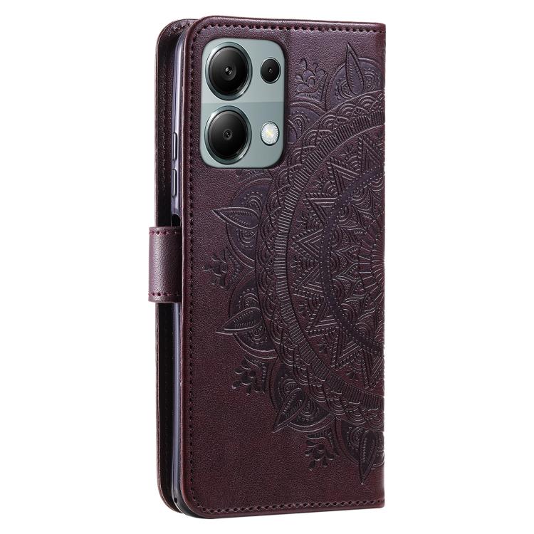 For Motorola Edge 60 Fusion Totem Flower Embossed Leather Phone Case with Lanyard