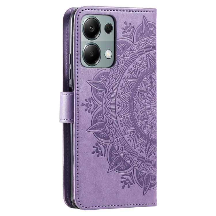 For Motorola Edge 60 Fusion Totem Flower Embossed Leather Phone Case with Lanyard