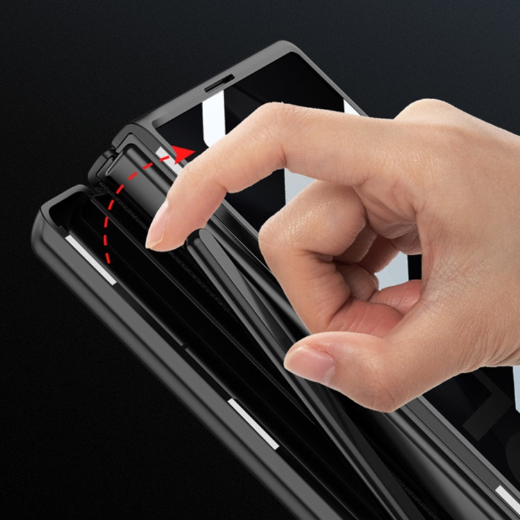 For Samsung Galaxy Z Fold6 GKK Integrated Anti Peep Full Coverage Magnetic Fold Phone Case with Pen Box, Not Included Pen