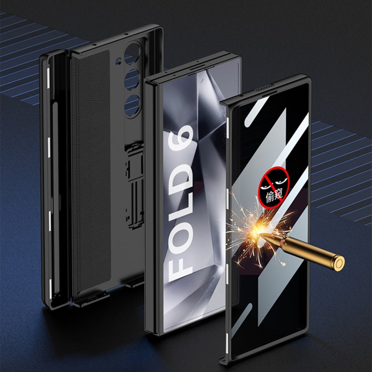 For Samsung Galaxy Z Fold6 GKK Integrated Anti Peep Full Coverage Magnetic Fold Phone Case with Pen Box, Not Included Pen