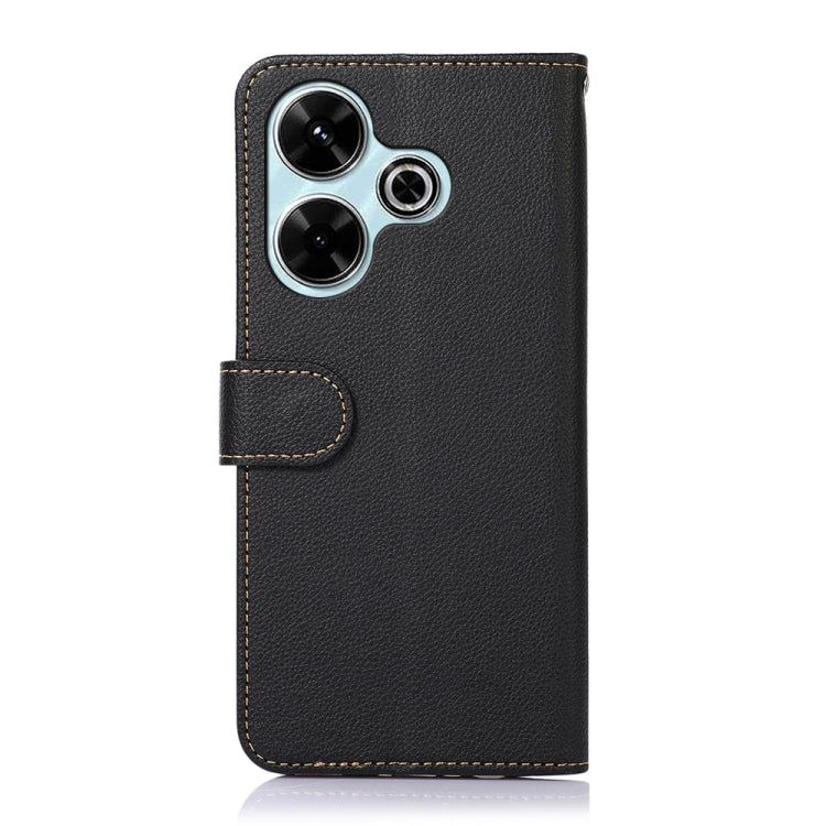 For Xiaomi Redmi 13 4G KHAZNEH Litchi Texture Leather RFID Phone Case