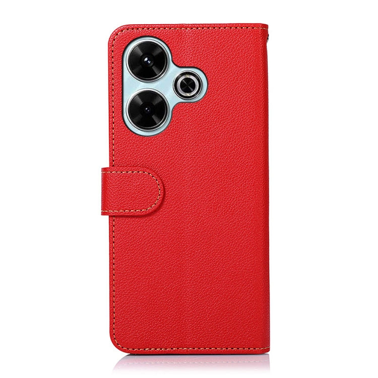 For Xiaomi Redmi 13 4G KHAZNEH Litchi Texture Leather RFID Phone Case