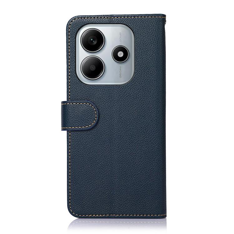 For Redmi Note 14 4G 164.84mm KHAZNEH Litchi Texture Leather RFID Phone Case