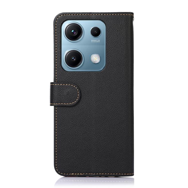 For Redmi Note 14S 4G KHAZNEH Litchi Texture Leather RFID Phone Case