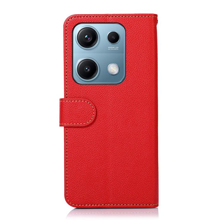 For Redmi Note 14S 4G KHAZNEH Litchi Texture Leather RFID Phone Case