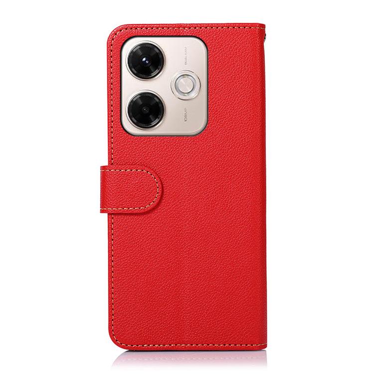 For Redmi 13X KHAZNEH Litchi Texture Leather RFID Phone Case