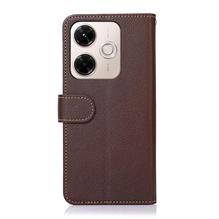 For Redmi 13X KHAZNEH Litchi Texture Leather RFID Phone Case