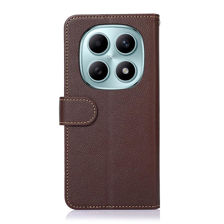 For Redmi Note 15 5G Global 164mm KHAZNEH Litchi Texture Leather RFID Phone Case