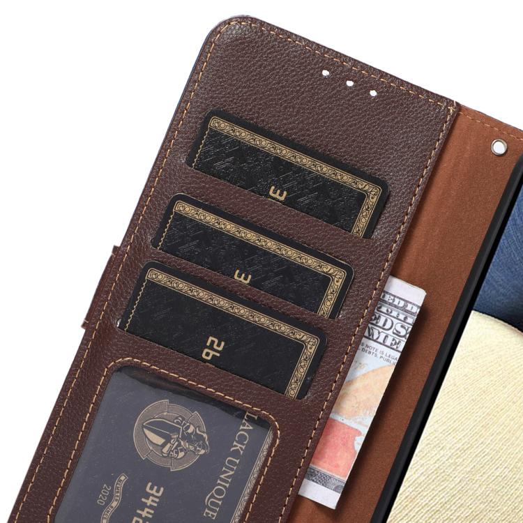 For Redmi Note 15 5G Global 164mm KHAZNEH Litchi Texture Leather RFID Phone Case