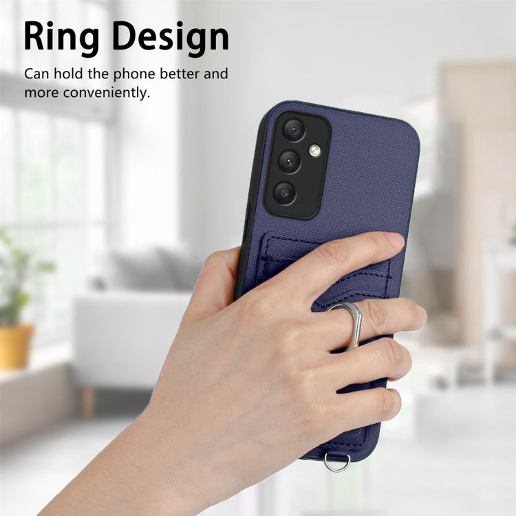 For Samsung Galaxy A35 R20 Crossbody Rope Ring Card Holder Phone Case