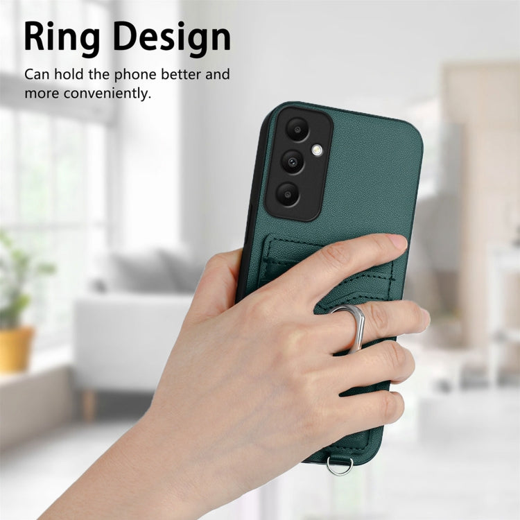 For Samsung Galaxy A05s 4G Global R20 Crossbody Rope Ring Card Holder Phone Case