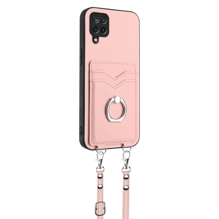 For Samsung Galaxy A12 R20 Crossbody Rope Ring Card Holder Phone Case