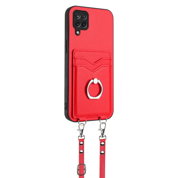 For Samsung Galaxy A12 R20 Crossbody Rope Ring Card Holder Phone Case