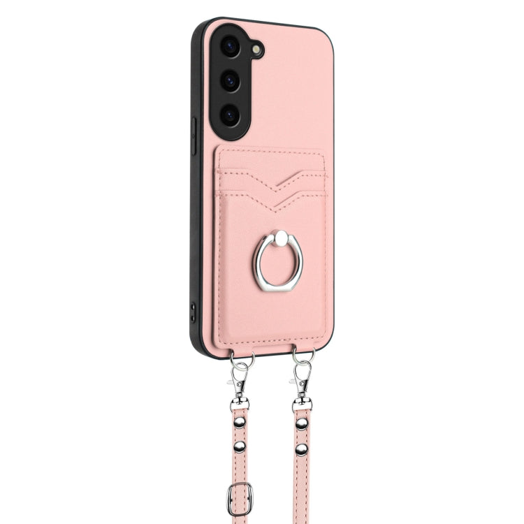 For Samsung Galaxy S23 FE 5G R20 Crossbody Rope Ring Card Holder Phone Case