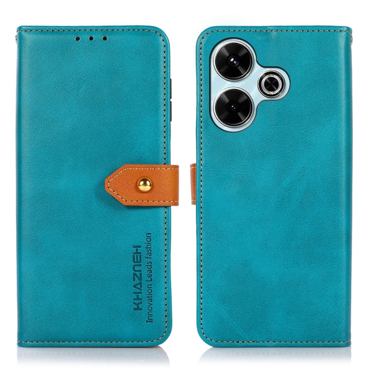 For Xiaomi Redmi 13 4G KHAZNEH Cowhide Texture Flip Leather Phone Case