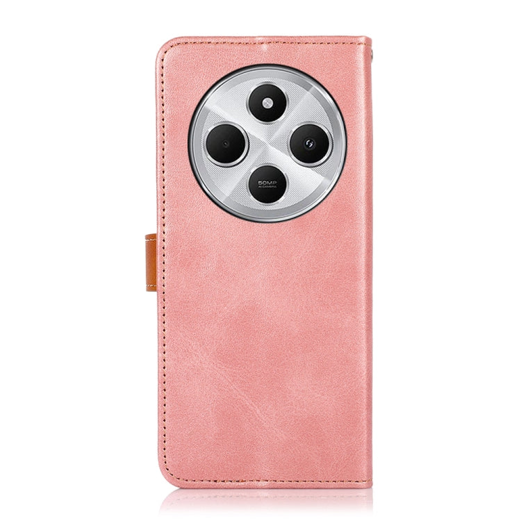 For Redmi 14 4G KHAZNEH Cowhide Texture Flip Leather Phone Case