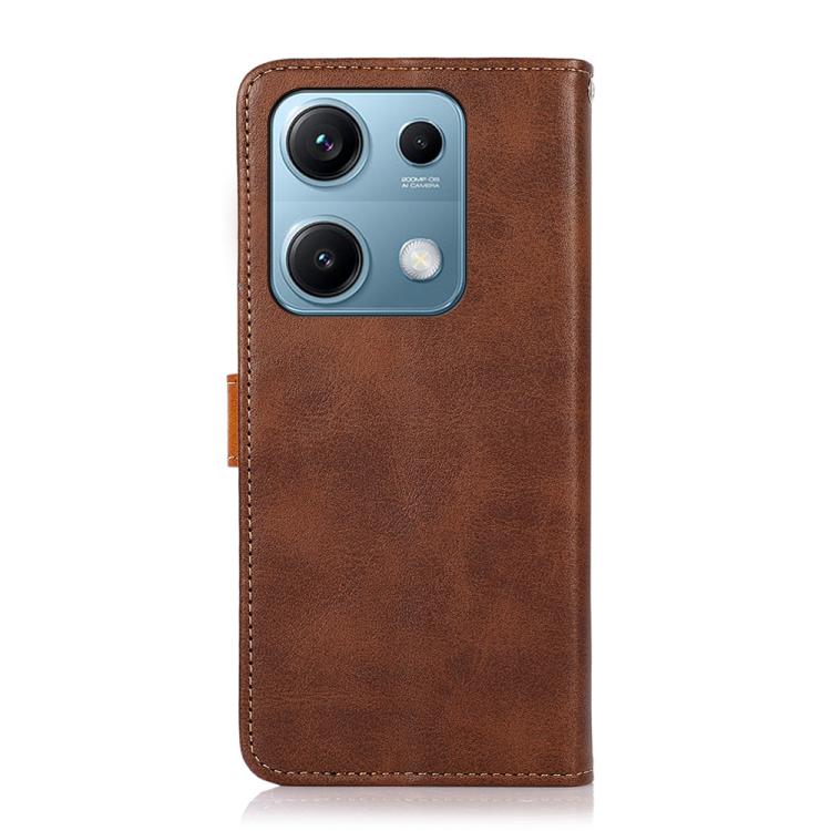 For Redmi Note 14S 4G KHAZNEH Cowhide Texture Flip Leather Phone Case