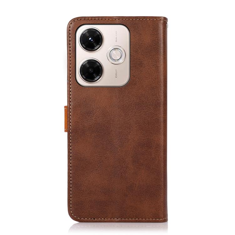 For Redmi 13X KHAZNEH Cowhide Texture Flip Leather Phone Case