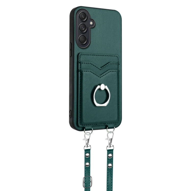 For Samsung Galaxy M55 / C55 5G R20 Crossbody Rope Ring Card Holder Phone Case