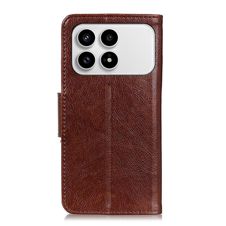 For Redmi K90/Poco F8 Pro Nappa Texture Horizontal Flip Leather Phone Case