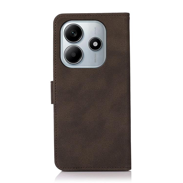 For Redmi Note 14 4G 164.84mm KHAZNEH Matte Texture Leather Phone Case