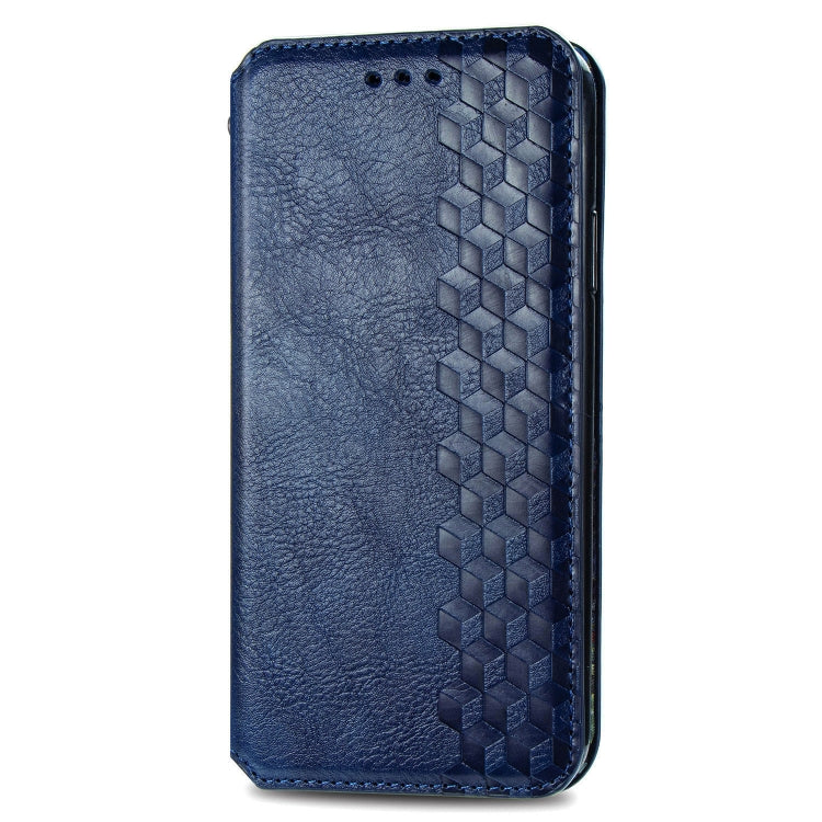 For Samsung Galaxy A31 Cubic Grid Pressed Horizontal Flip Magnetic PU Leather Case with Holder & Card Slots & Wallet