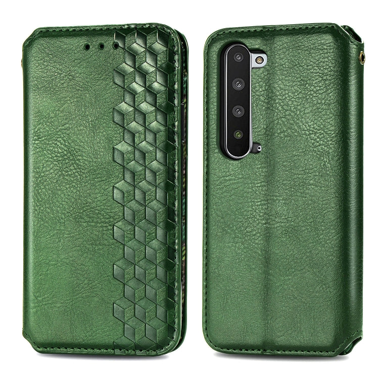 For Sharp R5G Cubic Grid Pressed Horizontal Flip Magnetic PU Leather Case with Holder & Card Slots & Wallet