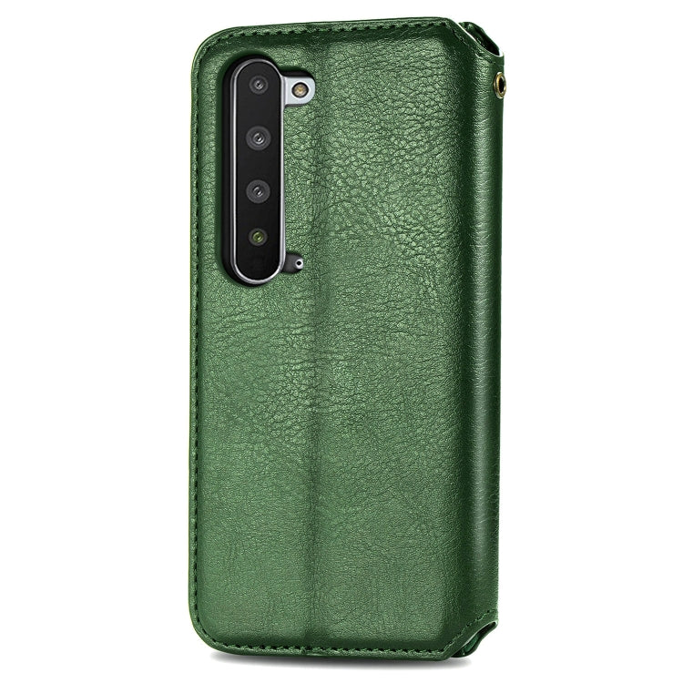 For Sharp R5G Cubic Grid Pressed Horizontal Flip Magnetic PU Leather Case with Holder & Card Slots & Wallet