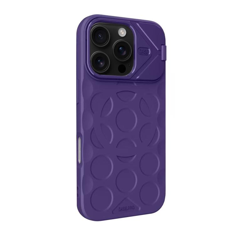 For iPhone 16 Pro Max Lens Frame Holder MagSafe PC Hybrid TPU Phone Case