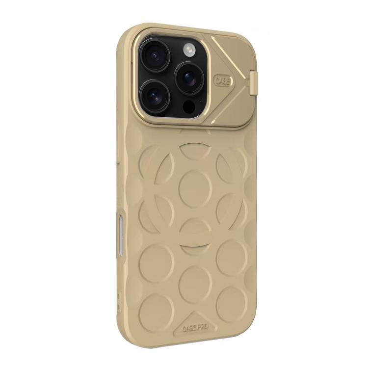 For iPhone 16 Pro Max Lens Frame Holder MagSafe PC Hybrid TPU Phone Case