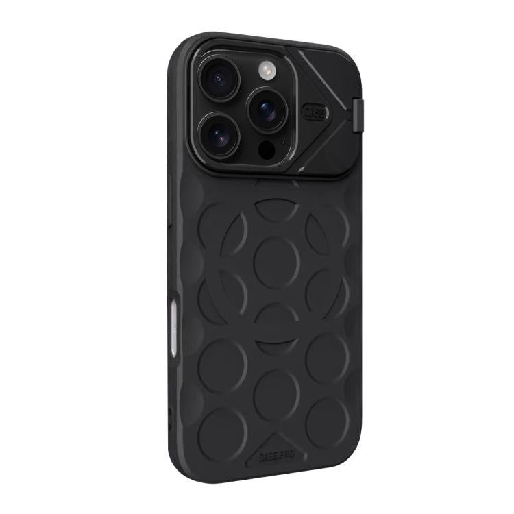 For iPhone 16 Pro Lens Frame Holder MagSafe PC Hybrid TPU Phone Case