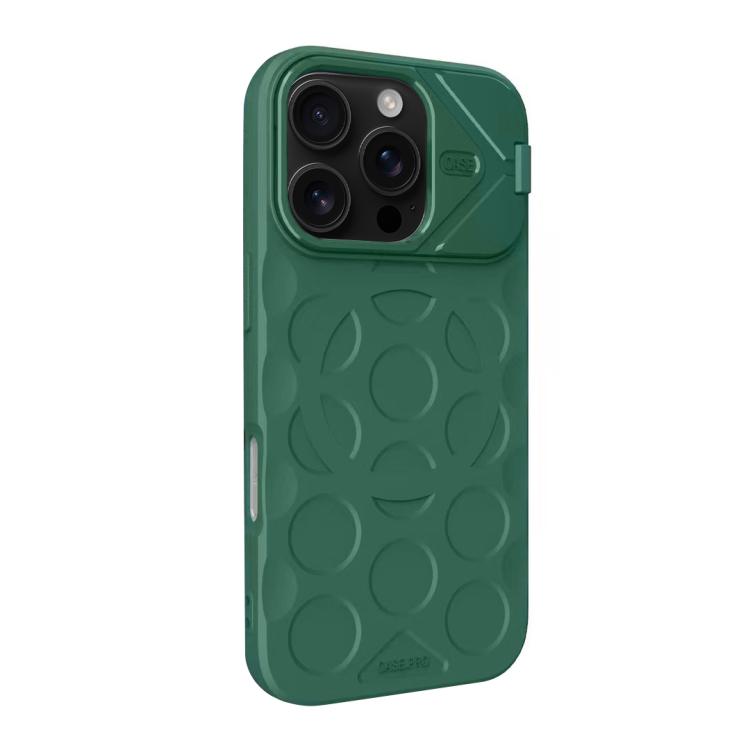 For iPhone 16 Pro Lens Frame Holder MagSafe PC Hybrid TPU Phone Case
