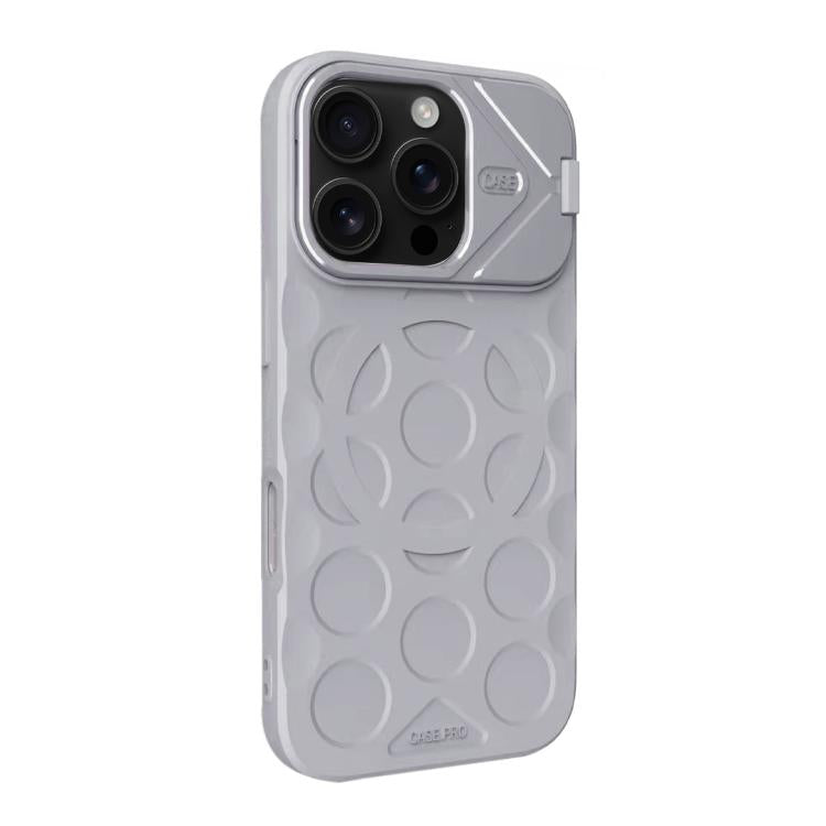 For iPhone 16 Pro Lens Frame Holder MagSafe PC Hybrid TPU Phone Case