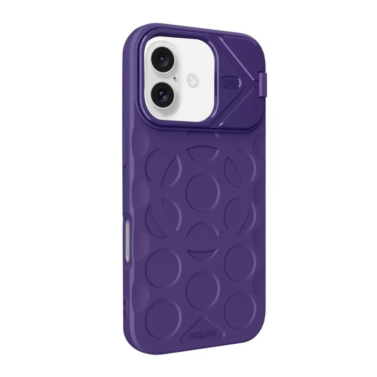 For iPhone 16 Plus Lens Frame Holder MagSafe PC Hybrid TPU Phone Case