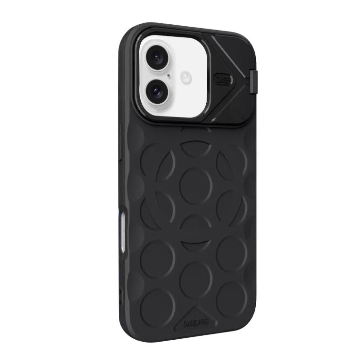 For iPhone 16 Lens Frame Holder MagSafe PC Hybrid TPU Phone Case