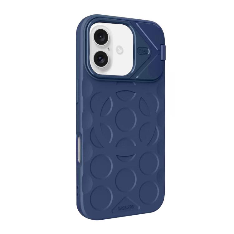 For iPhone 16 Lens Frame Holder MagSafe PC Hybrid TPU Phone Case