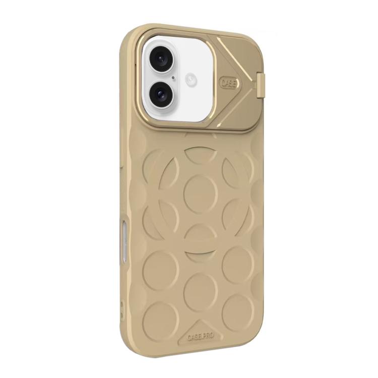 For iPhone 16 Lens Frame Holder MagSafe PC Hybrid TPU Phone Case