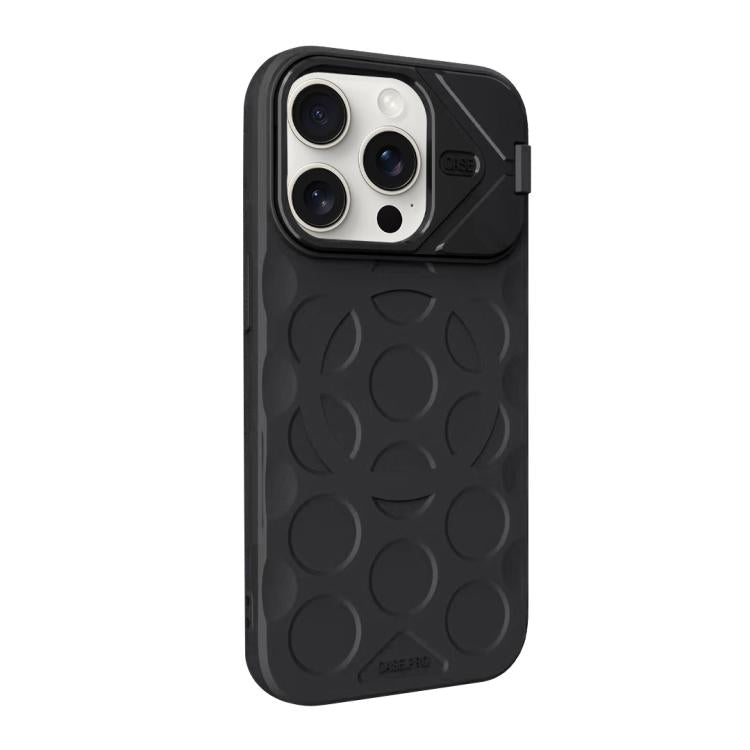 For iPhone 15 Pro Max Lens Frame Holder MagSafe PC Hybrid TPU Phone Case