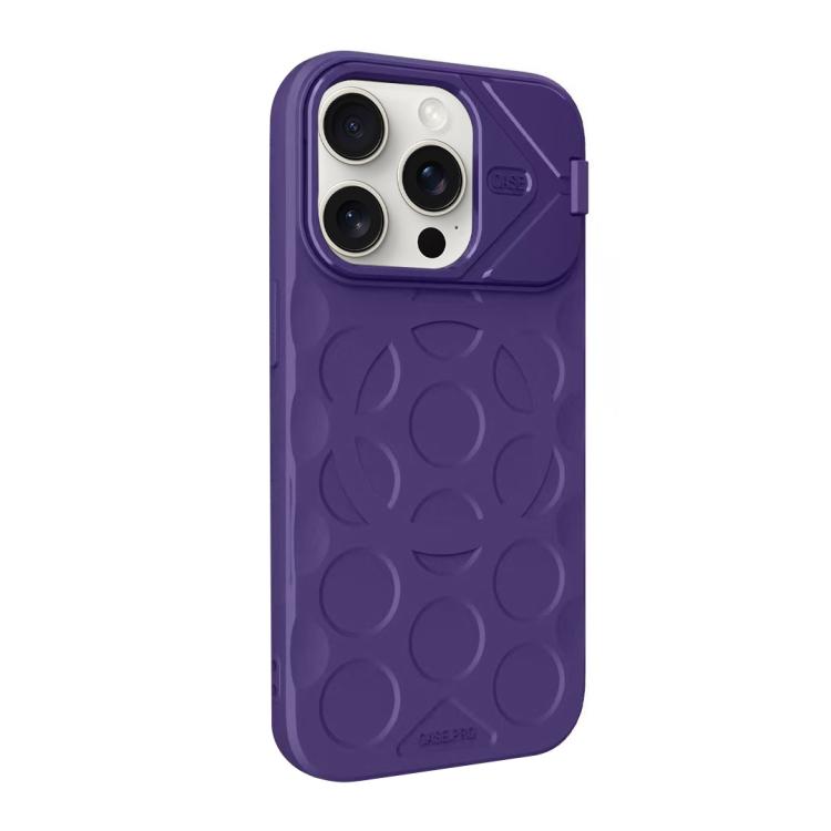 For iPhone 15 Pro Max Lens Frame Holder MagSafe PC Hybrid TPU Phone Case