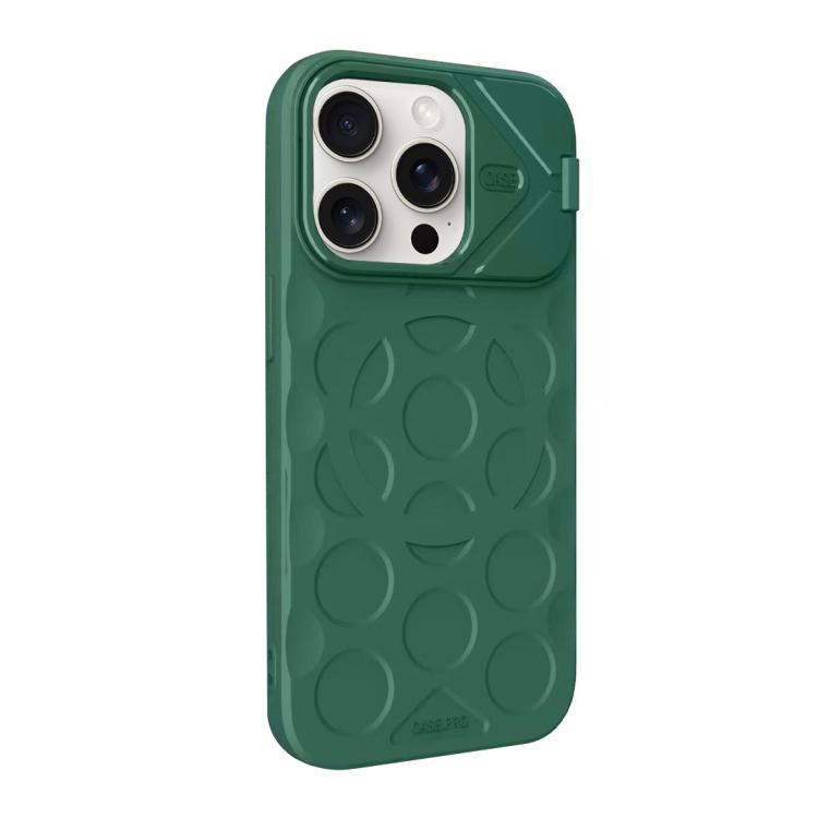 For iPhone 15 Pro Lens Frame Holder MagSafe PC Hybrid TPU Phone Case