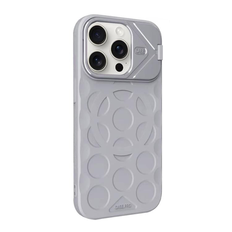 For iPhone 15 Pro Lens Frame Holder MagSafe PC Hybrid TPU Phone Case