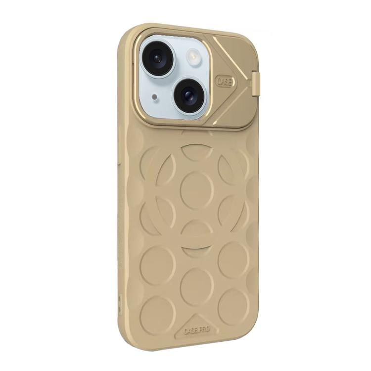 For iPhone 15 Plus Lens Frame Holder MagSafe PC Hybrid TPU Phone Case