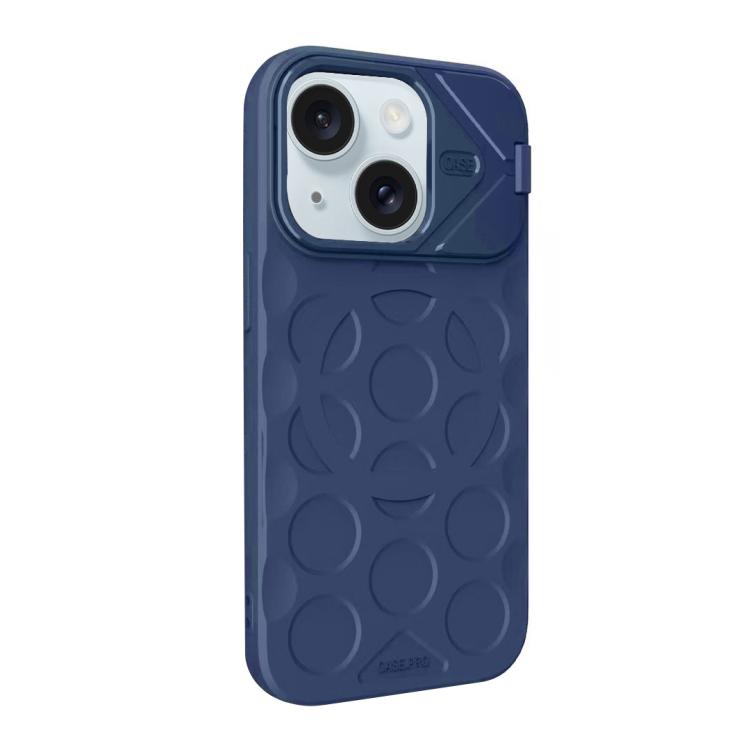 For iPhone 15 Lens Frame Holder MagSafe PC Hybrid TPU Phone Case